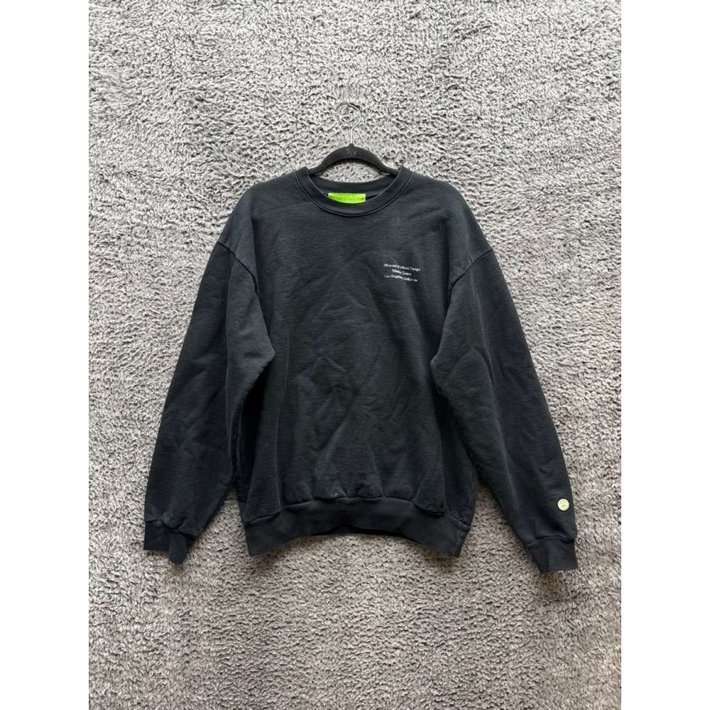 Mister Green Life Store Minimalist Weed Pullover Sweatshirt‎ Black Mens Size L